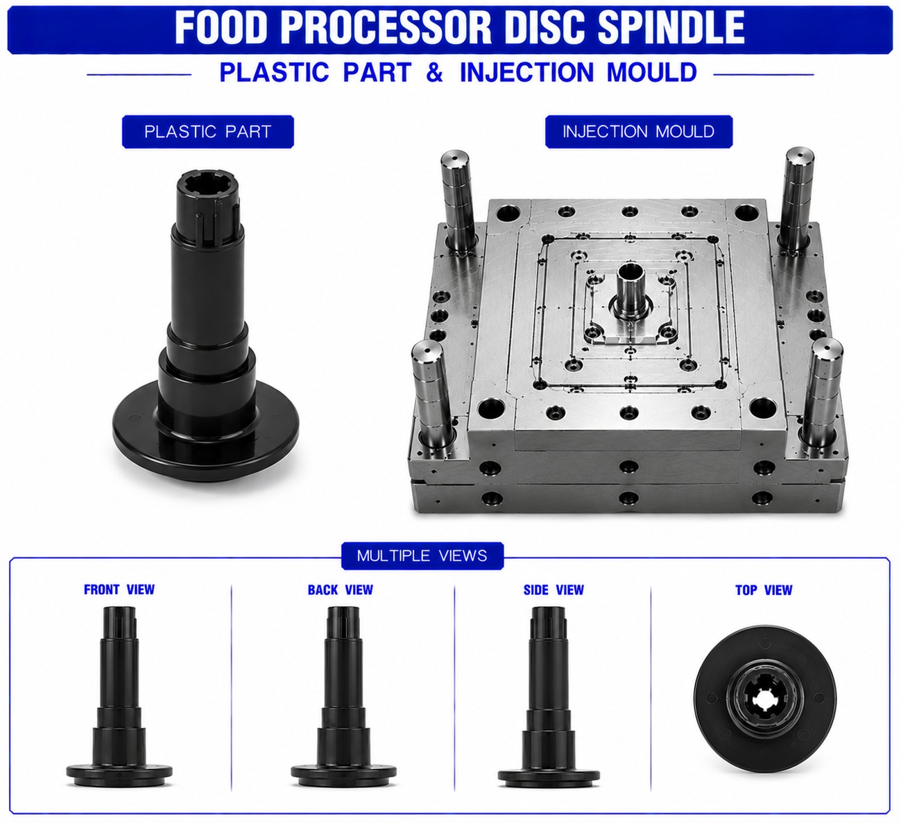Food Processor Plastic Disc Spindle Mould and Moulding Services